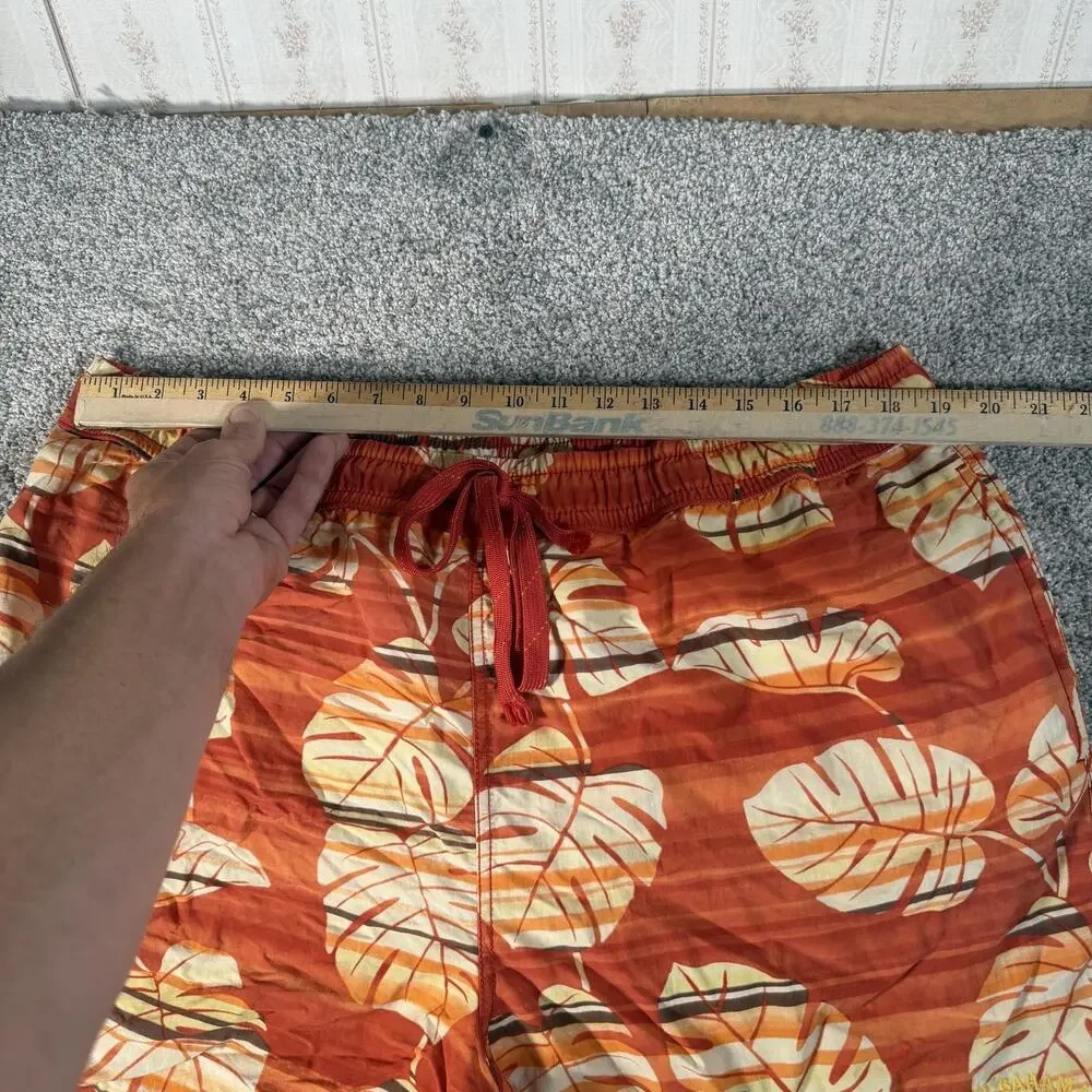 Tommy Bahama Swim Trunks XL Tropical Monstera Leaf Beach Preppy Resortcore
